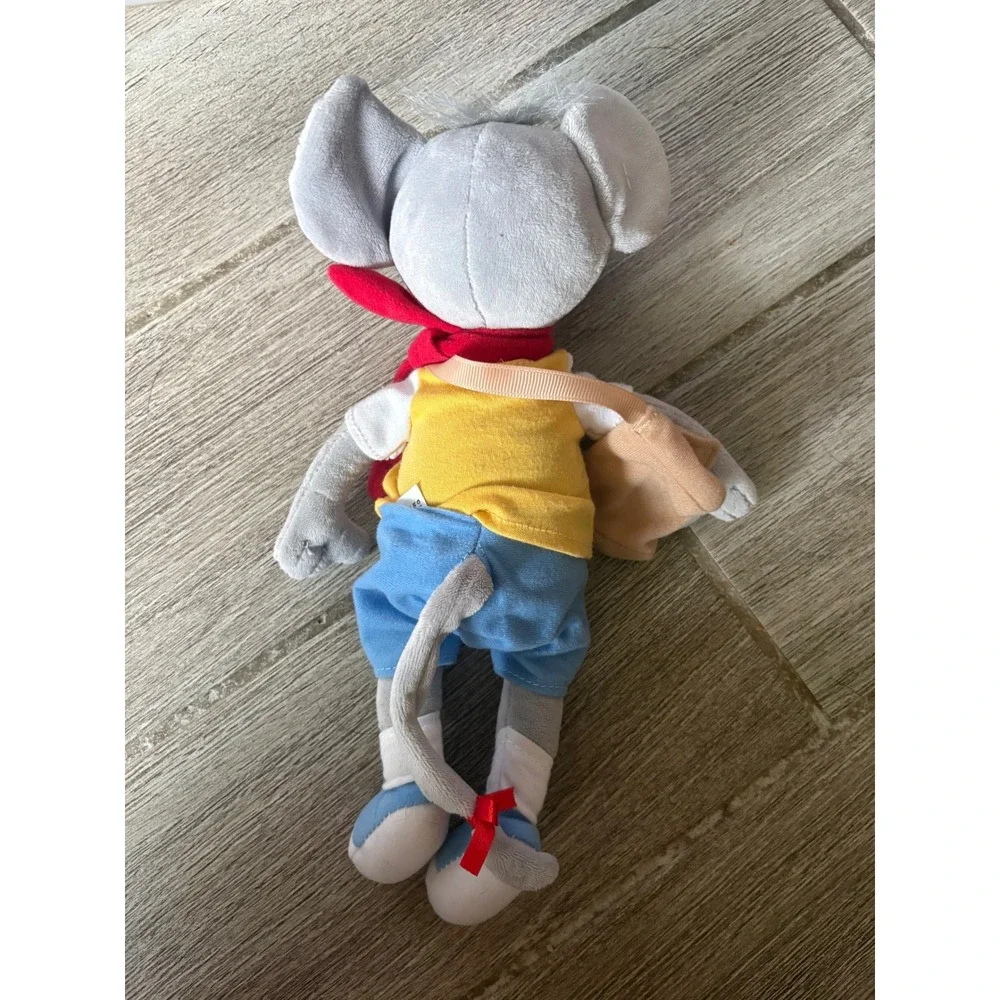 Rufus T. Rouse Plush Mouse Toy 12 Inch Gray Stuffed Animal Yellow Shirt
